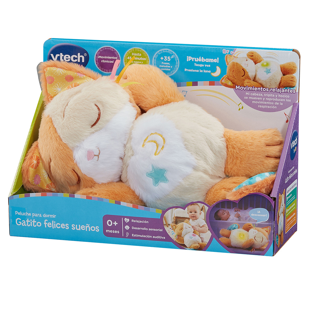 VTech | Peluche para Dormir Gatito Felices Sueños