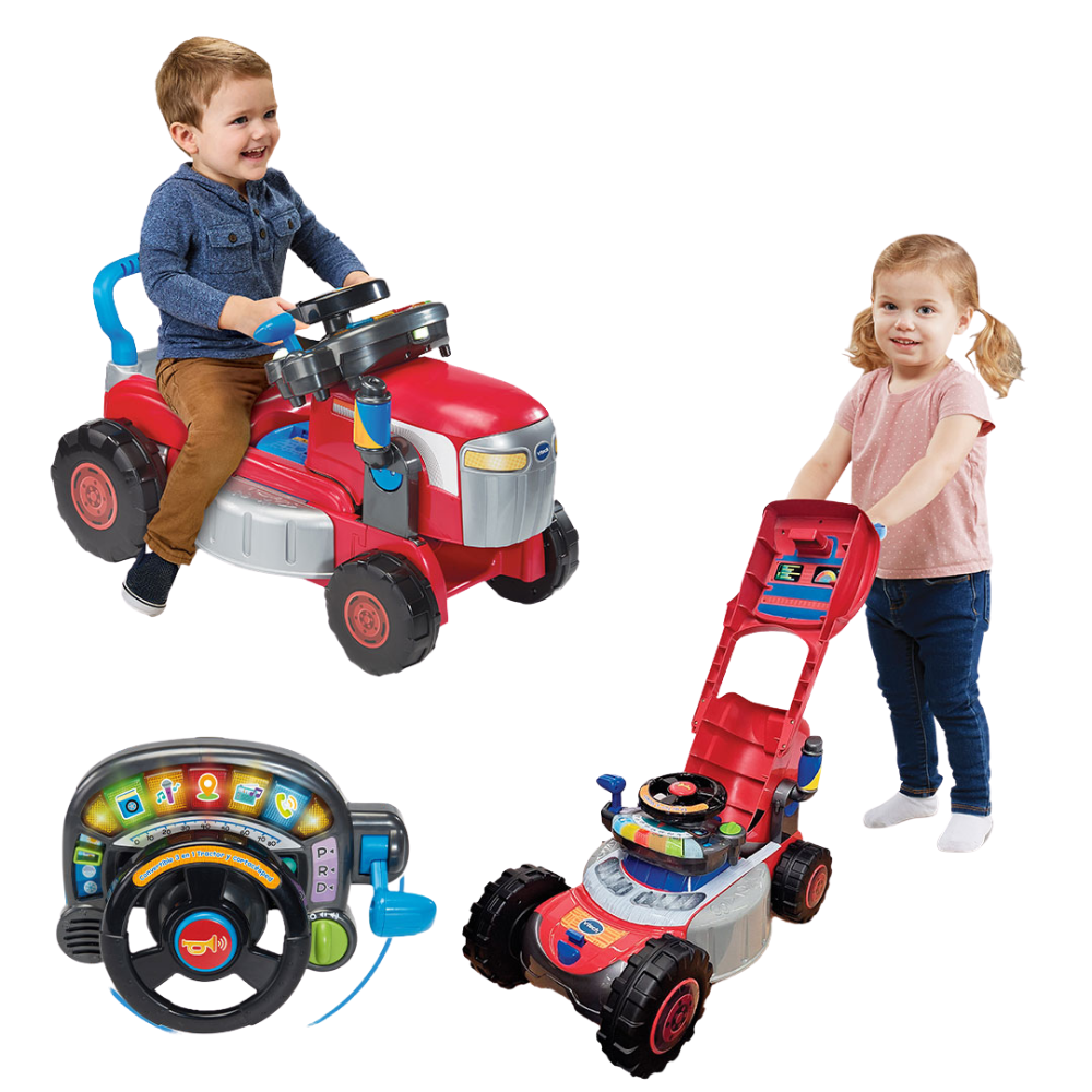 VTech | Convertible 3 en 1 Tractor y Cortacésped Rojo