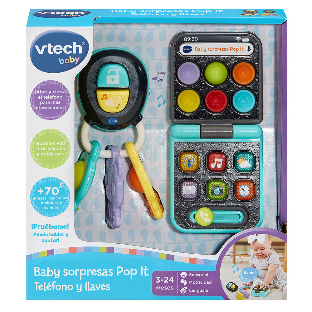 VTech | Baby Sorpresas Pop It Teléfono y Llaves