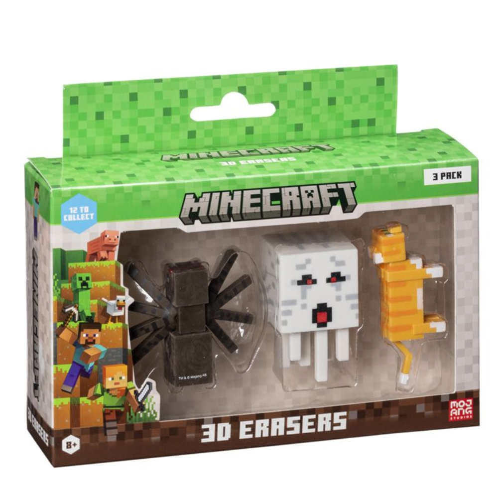 Minecraft | 3D Erasers 3 Pack