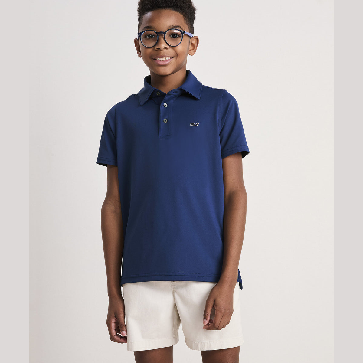 Vineyard Vines | Polo para niño liso Sank