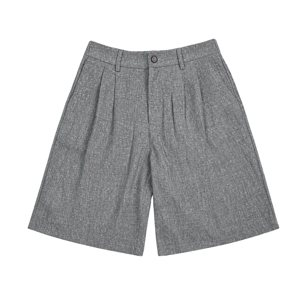 Olea | Short de Tiro Alto con Textura y Pliegues para Dama