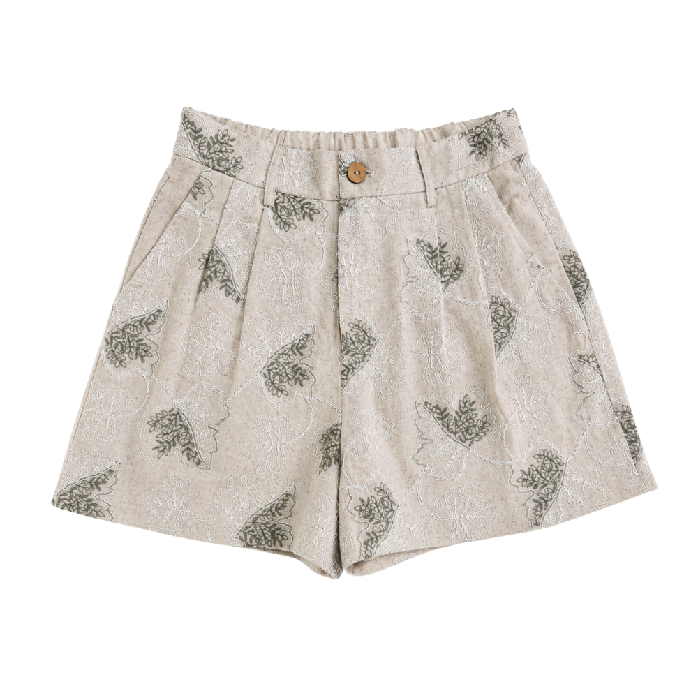 Olea | Short Bordado con Diseño Floral para Dama