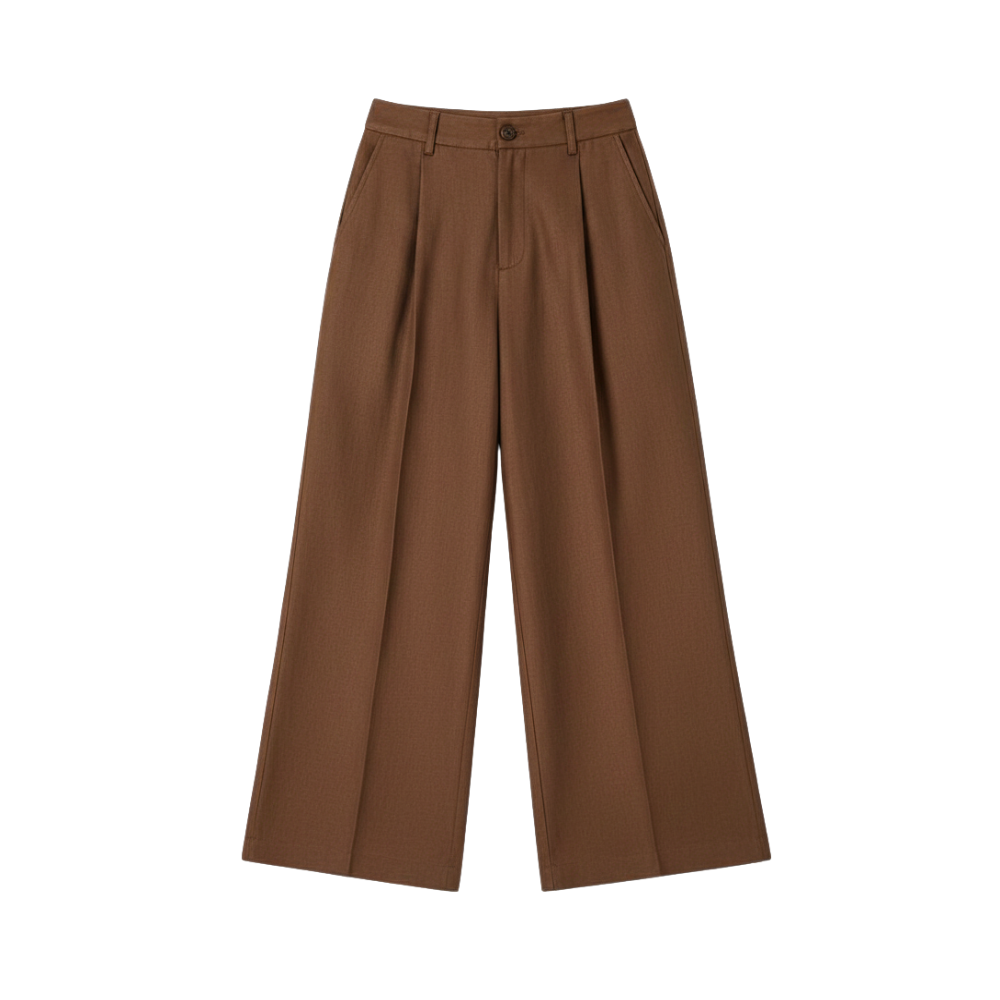 Olea | Pantalón de Pierna Amplia con Pliegues para Dama
