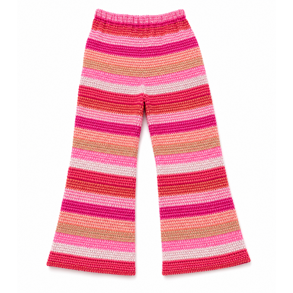 Olea | Pantalón Tejido Multicolor Estilo Flare para Dama