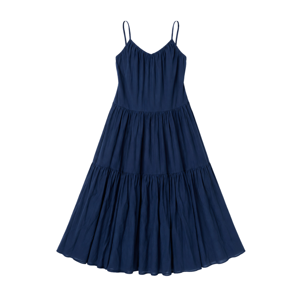 Olea | Vestido Midi de Tirantes con Falda Amplia para Dama