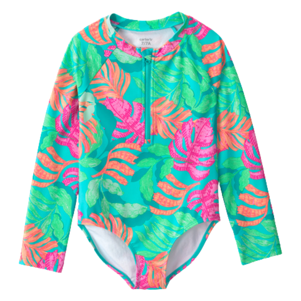 Carter's | Traje de Baño Manga Larga Estilo Tropical