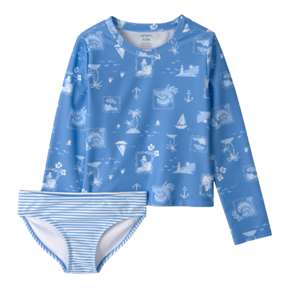 Carter's | Traje de Baño de Manga Larga de 2 Piezas