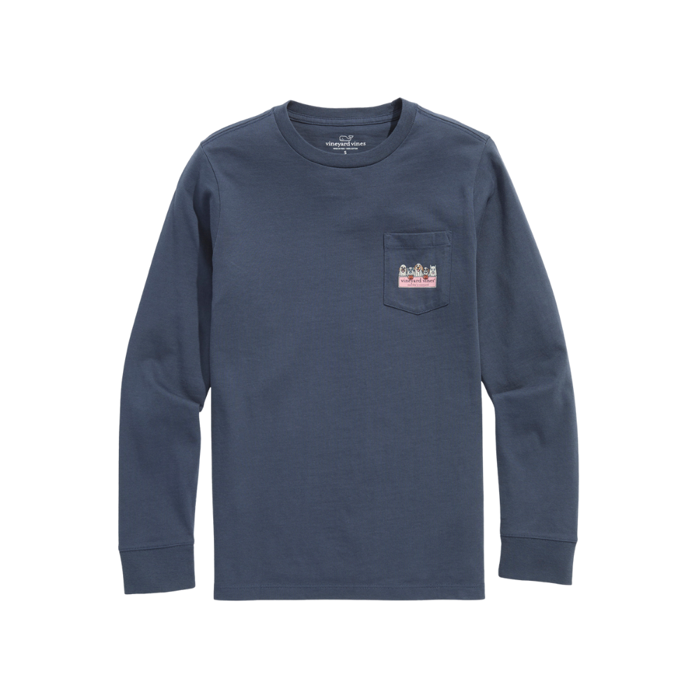Vineyard Vines | Camiseta de Manga Larga con Bolsillo para Niños