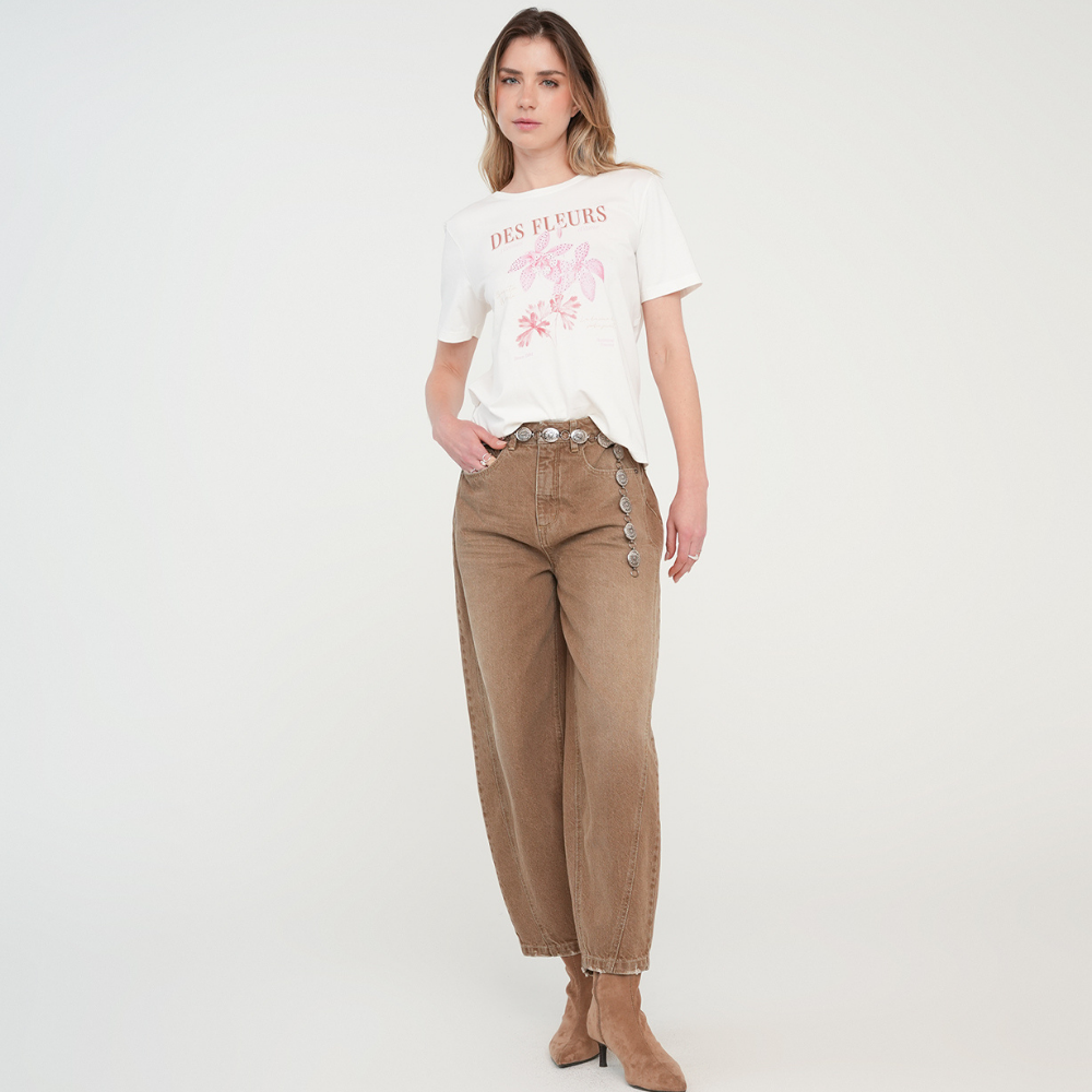 Naf Naf | Camiseta Estampada Con Brillo