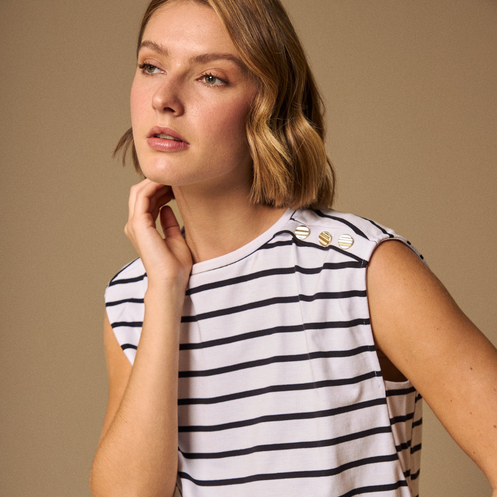 ESPRIT | Camiseta sin Mangas con Botones