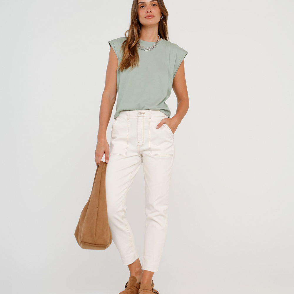 Naf Naf | Camisa Con Recogido En Hombros