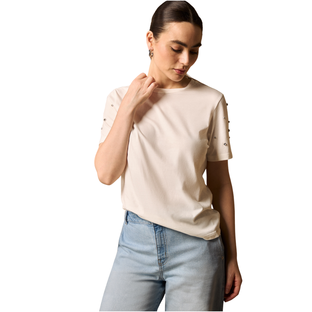 Esprit | Camiseta con Tachuelas Metálicas
