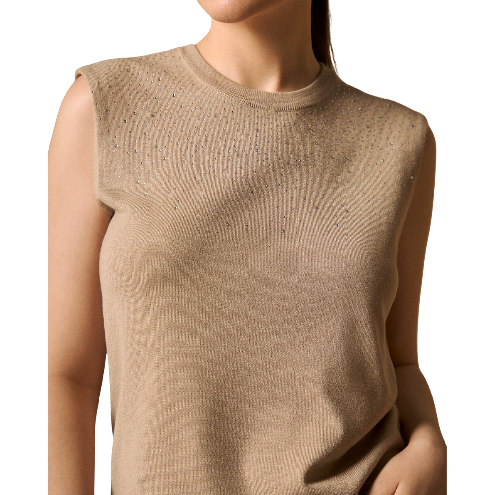 Esprit | Camiseta Sin Mangas con Aplicaciones Brillantes