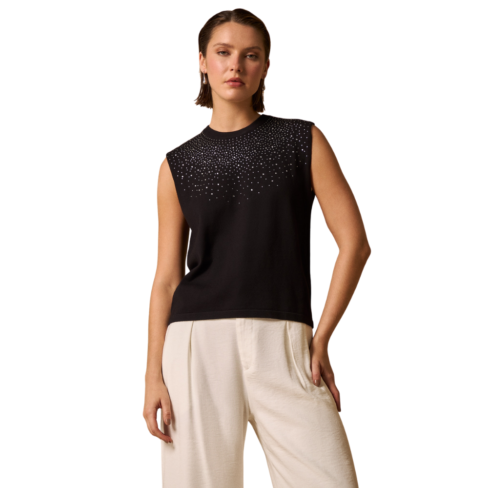 Esprit | Camiseta Sin Mangas con Aplicaciones Brillantes