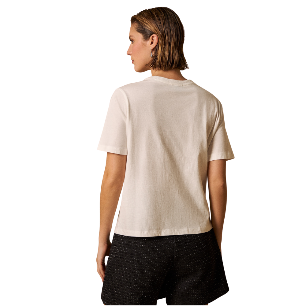 Esprit | Camiseta con Bordados de Lazos Brillantes
