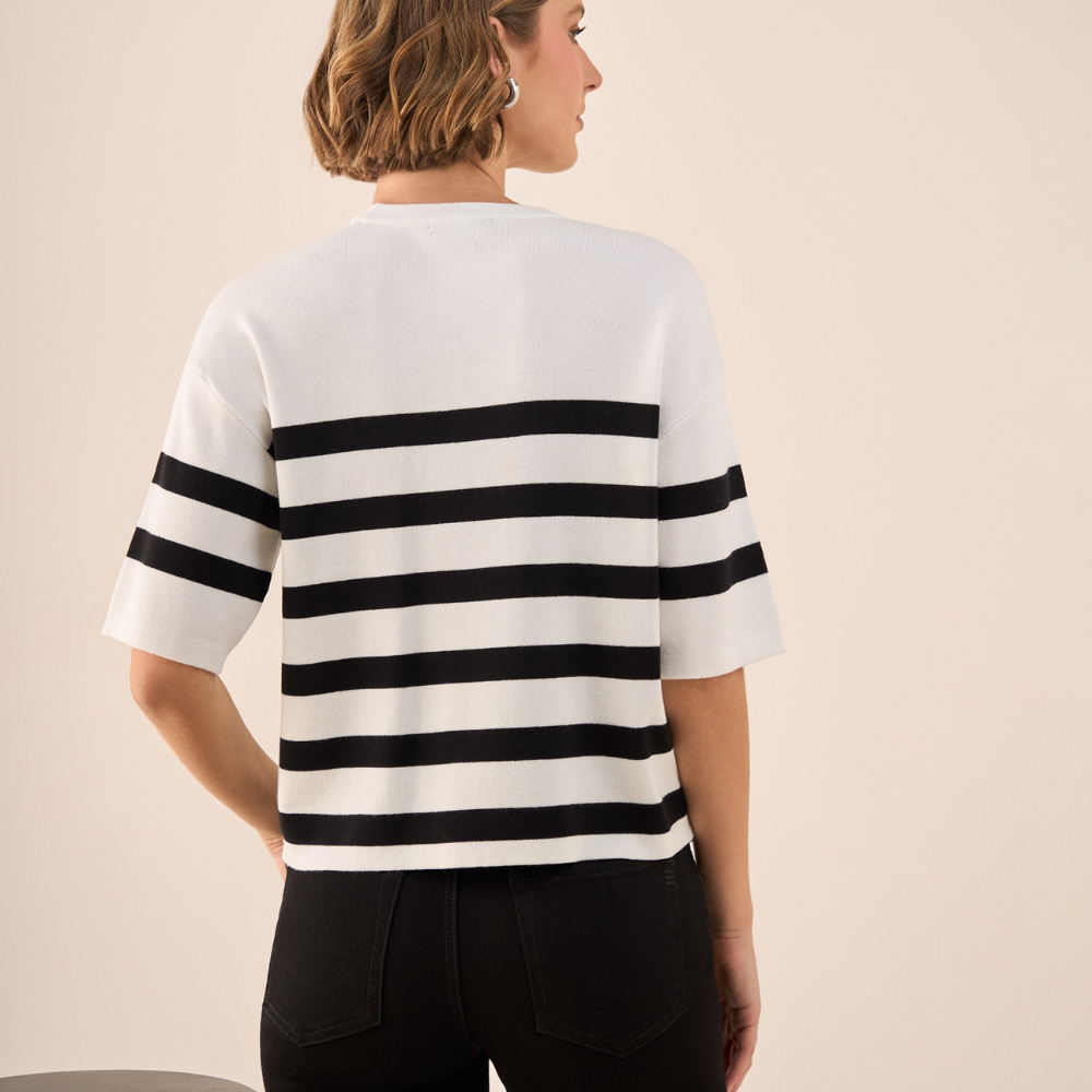 Esprit | Camiseta con Rayas Asimétricas