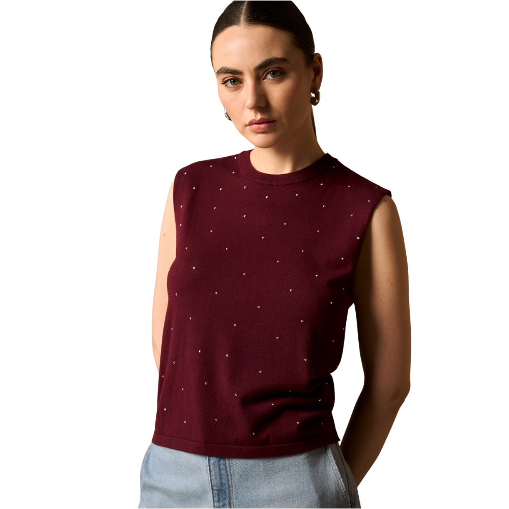 Esprit | Camiseta sin Mangas de Tejido de Punto