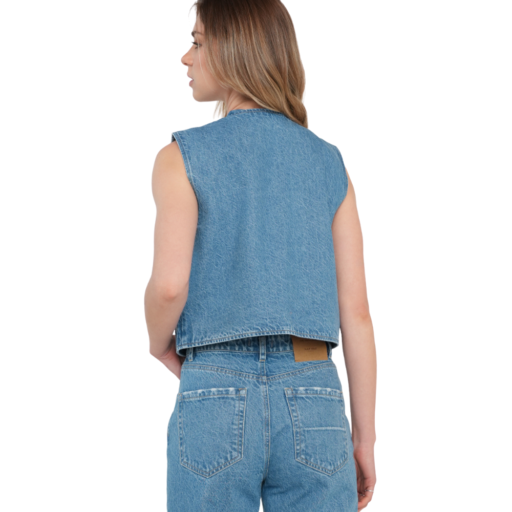 Naf Naf | Camisa Manga Sisa En Denim