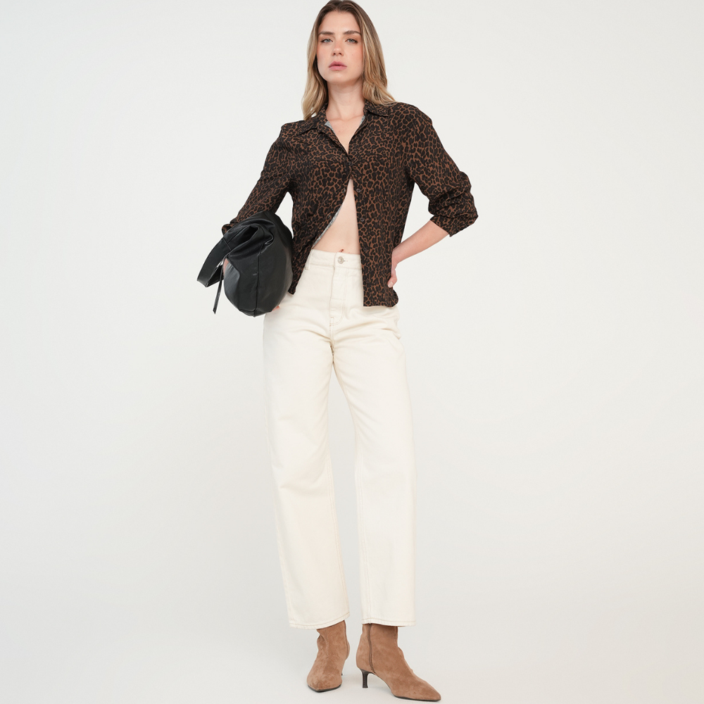 Naf Naf | Camisa Clásica De Animal Print
