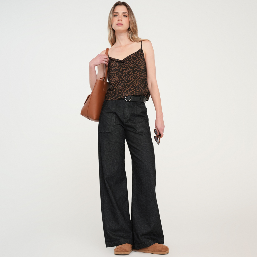 Naf Naf | Camisa De Animal Print Con Tiras