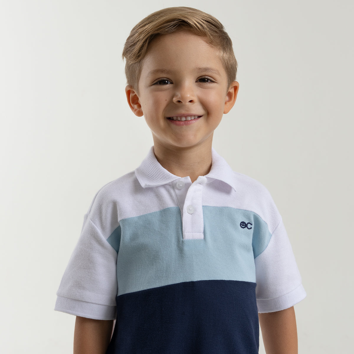 Offcorss | Camiseta polo para niño con bloques de color