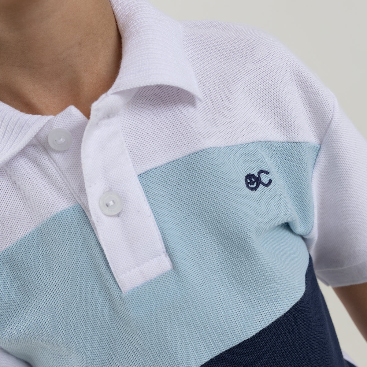 Offcorss | Camiseta polo para niño con bloques de color