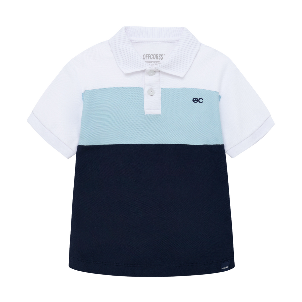 Offcorss | Camiseta polo para niño con bloques de color