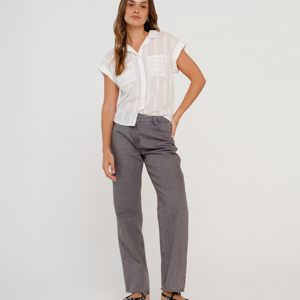 Naf Naf | Camisa Con Transparencia