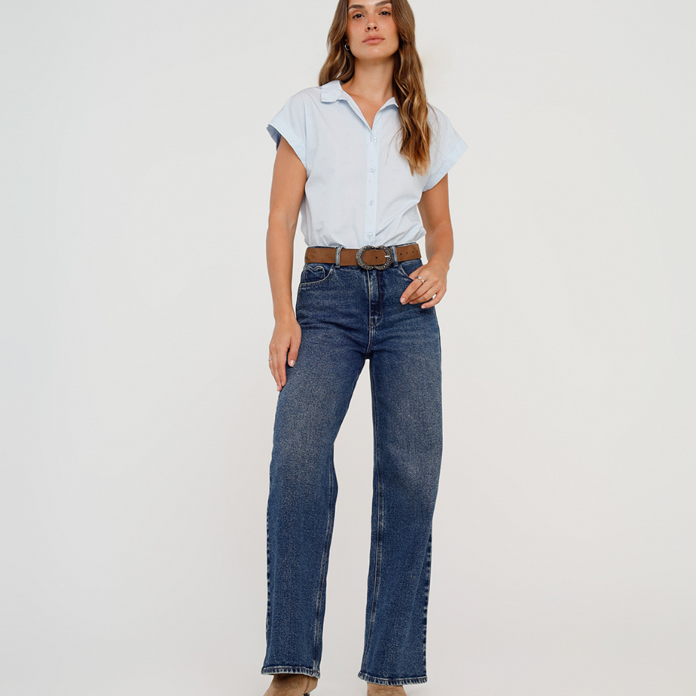 Naf Naf | Camisa Con Mini Texto Y Puntos