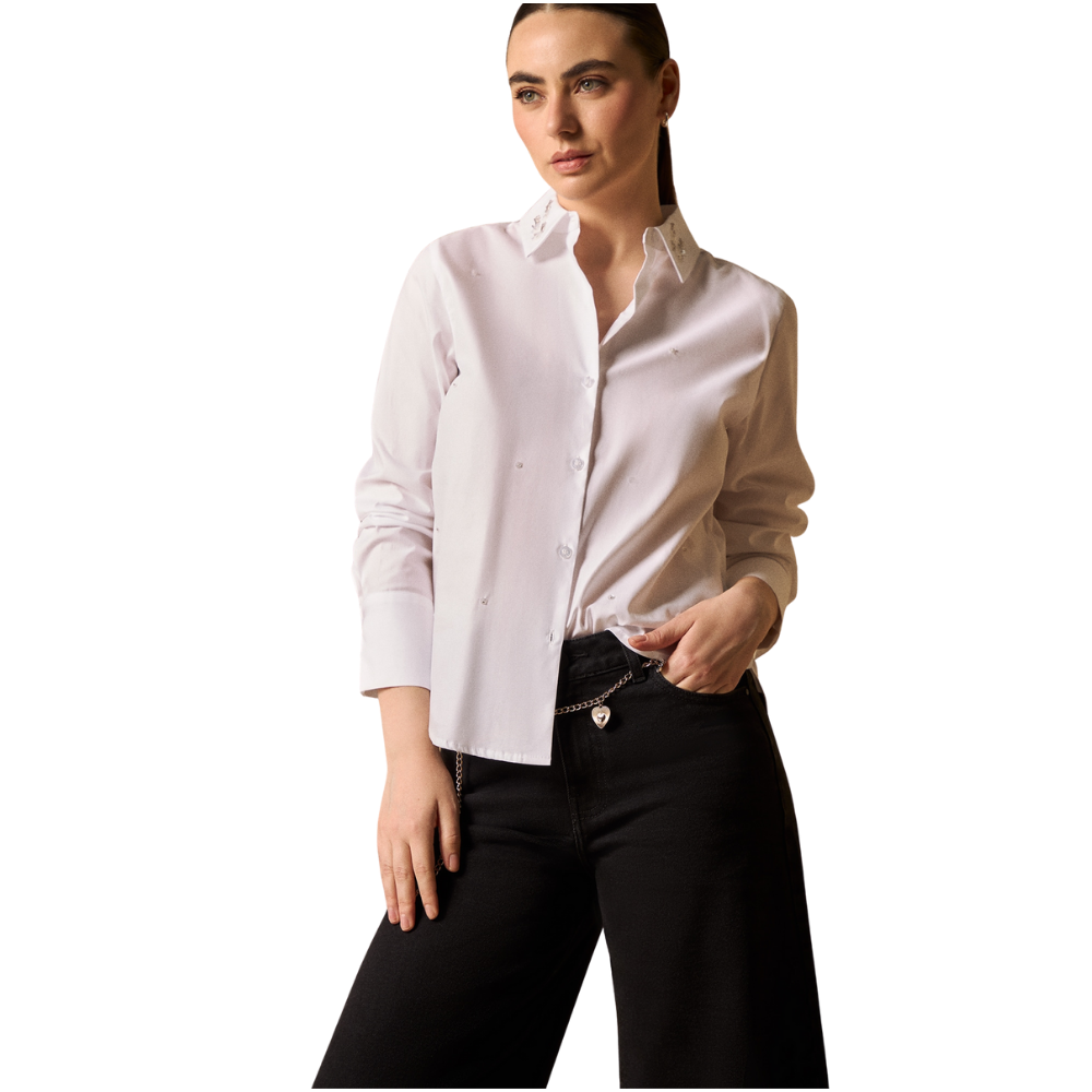 Esprit | Camisa con Bordados Decorativos