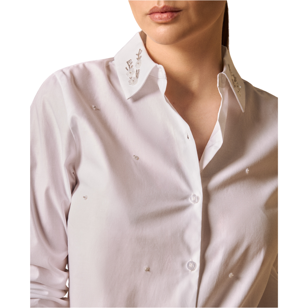 Esprit | Camisa con Bordados Decorativos