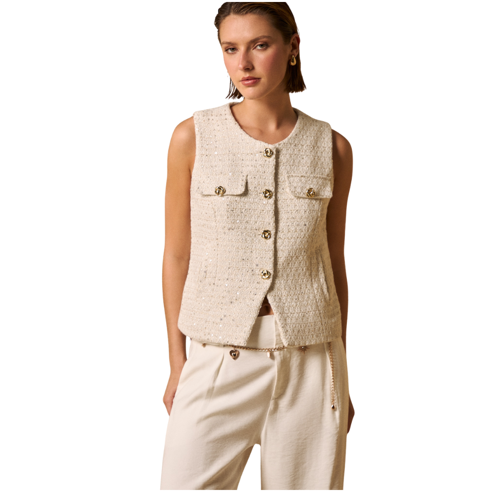 Esprit | Chaleco con Textura Bouclé
