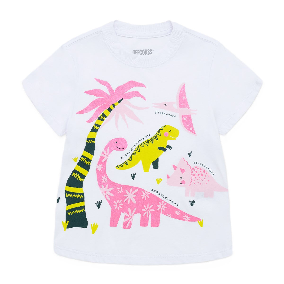 Offcorss |Camiseta manga corta para niña con detalle en relieve