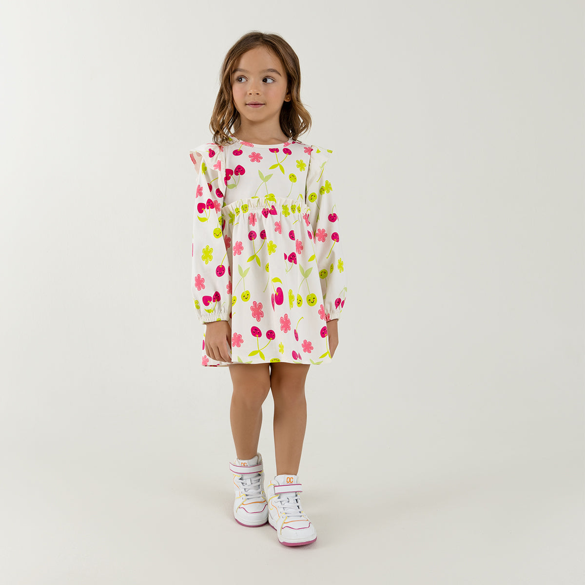 Offcorss | Vestido para niña manga larga con detalles en bolero
