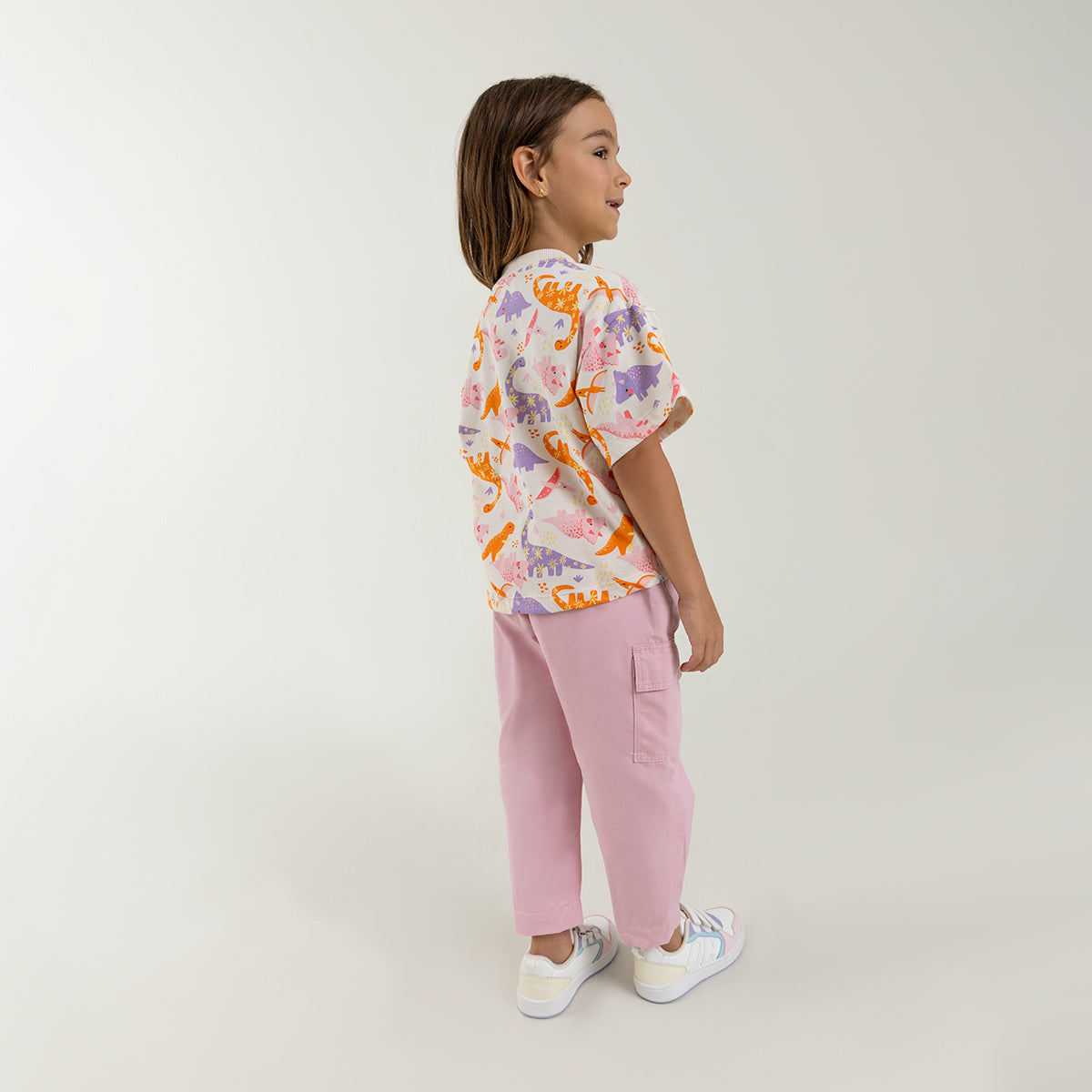Offcorss | Pantalón para niña silueta slouchy con bolsillos cargo