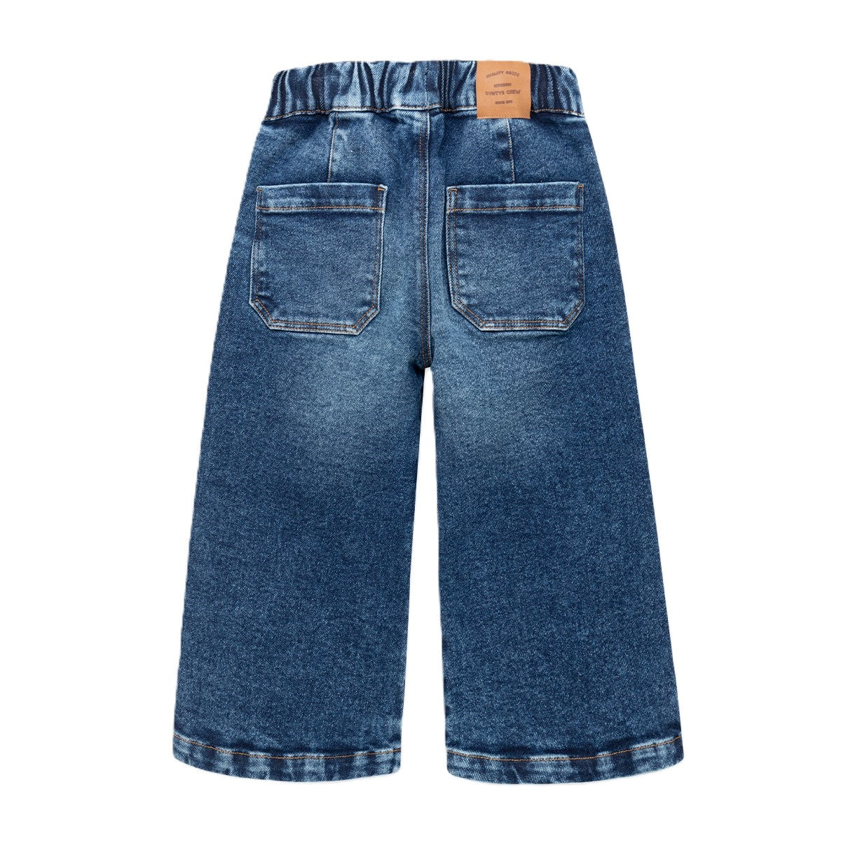 Offcorss | Denim wide leg con pretina resortada para niña