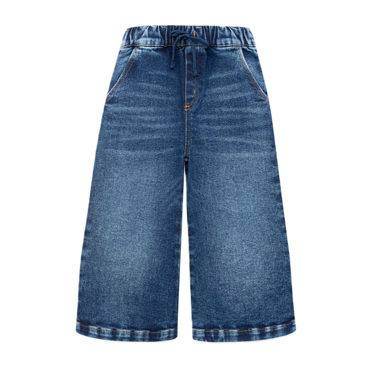 Offcorss | Denim wide leg con pretina resortada para niña