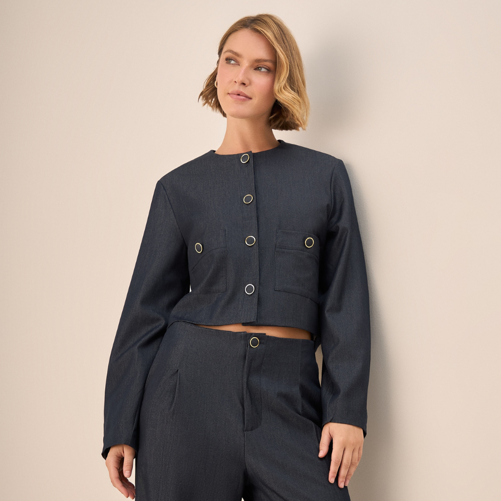 ESPRIT | Chaqueta en Corte Cropped