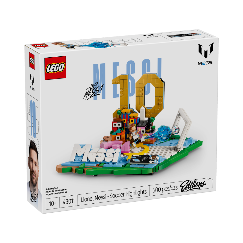 Lionel Messi LEGO Fenómenos Del Fútbol 43011 - vista frontal caja