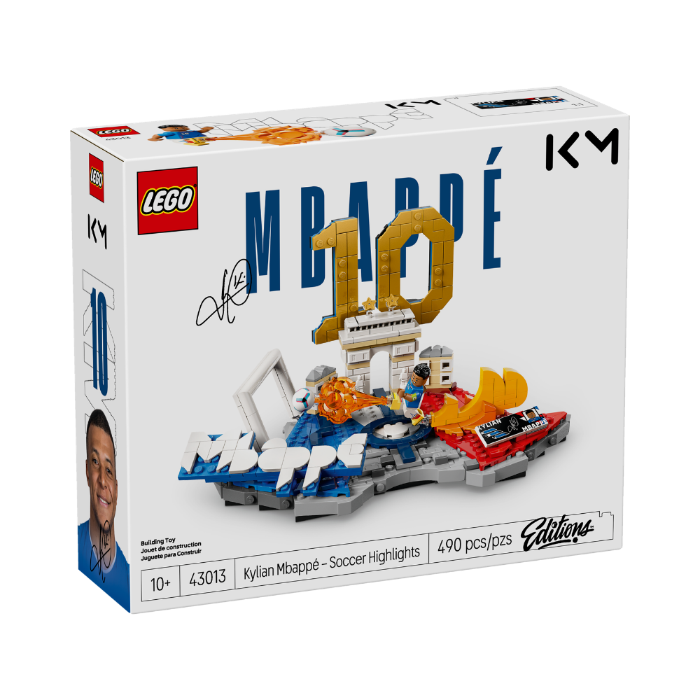 Kylian Mbappé LEGO Fenómenos Del Fútbol 43013 - vista frontal caja