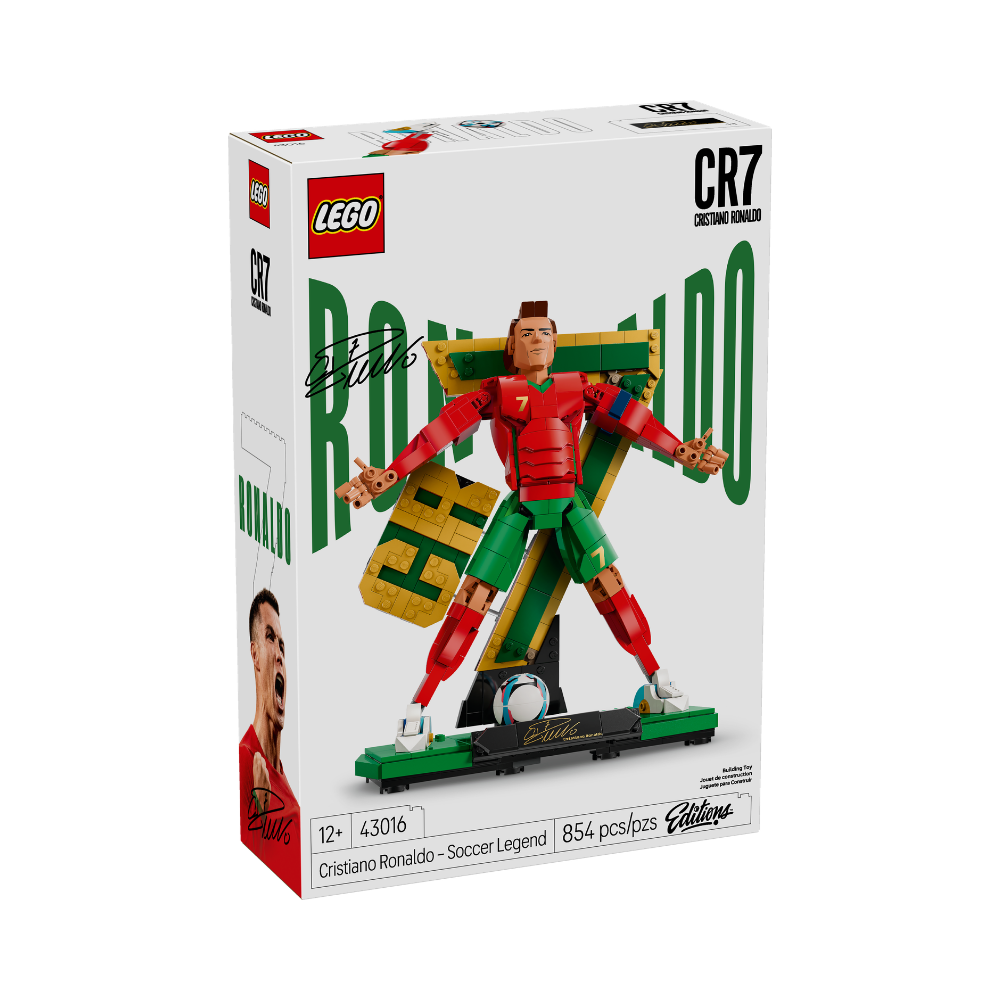 Cristiano Ronaldo Leyenda Del Fútbol LEGO 43016 - vista frontal caja premium
