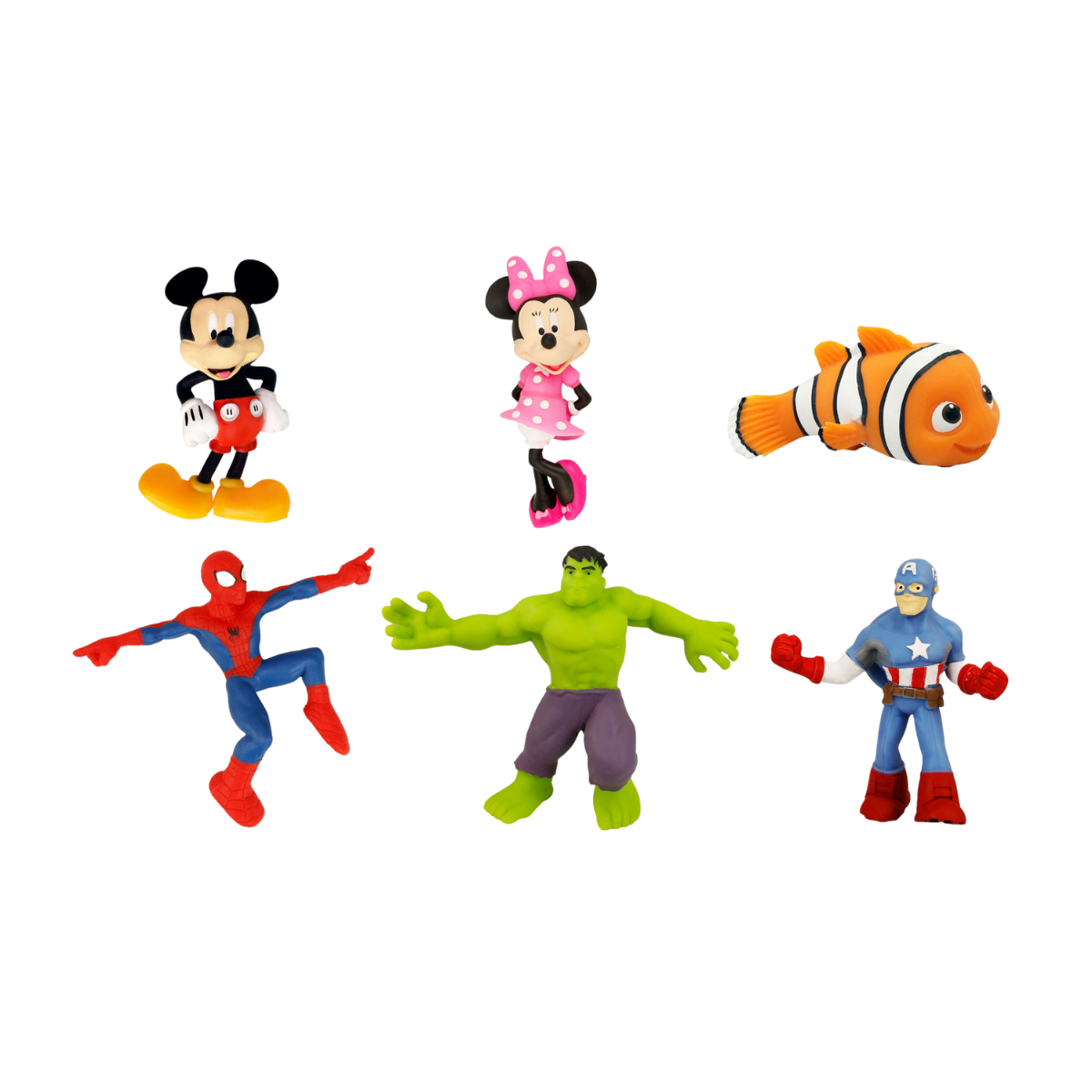 Muñecos de Disney y Marvel