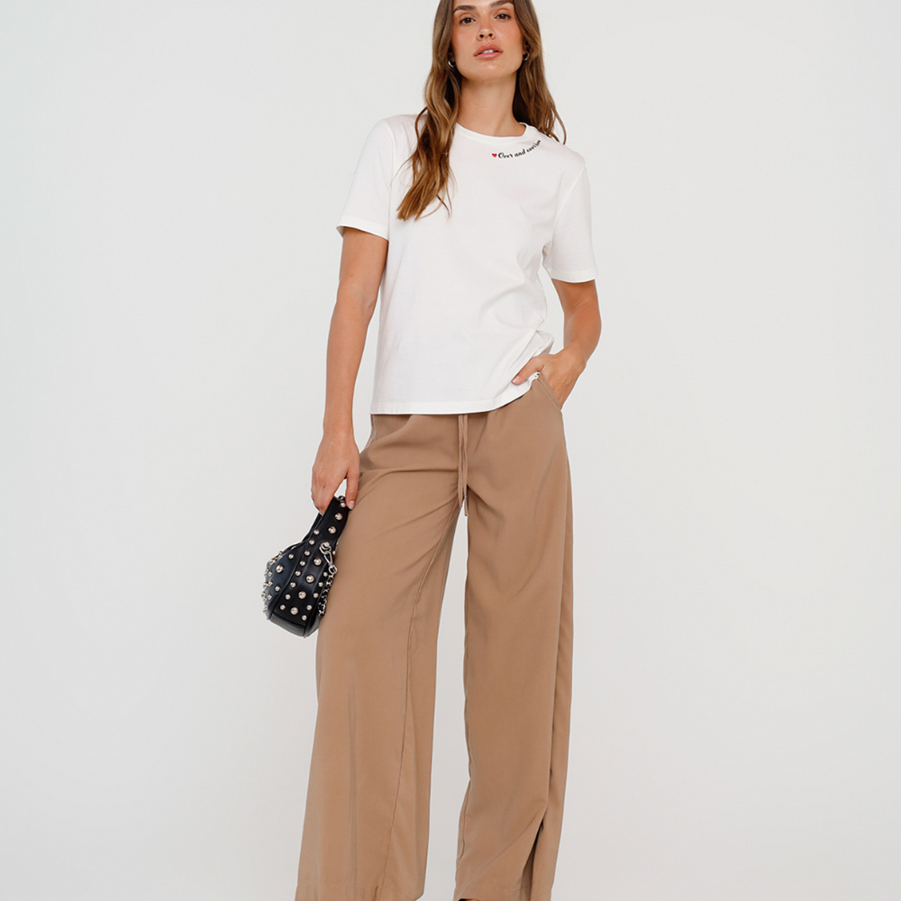 Naf Naf | Pantalón Palazzo Con Cordón