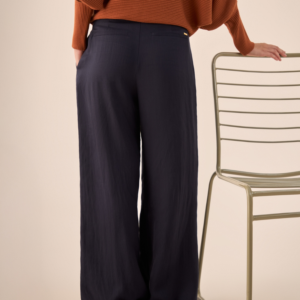Esprit | Pantalón Silueta Wide Leg con Tiro Alto