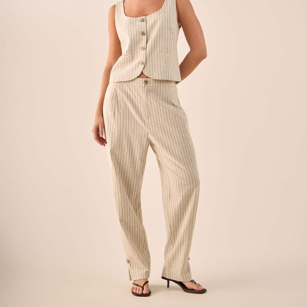 ESPRIT | Pantalón con Rayas Verticales