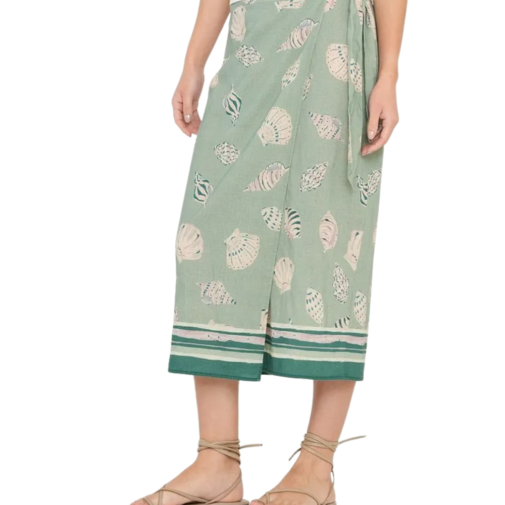 Naf Naf | Falda Midi Con Estampado Marino