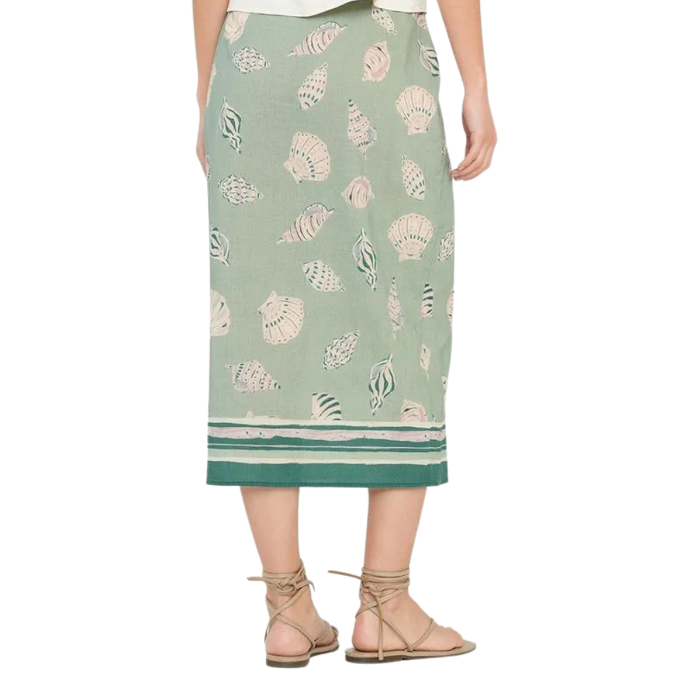 Naf Naf | Falda Midi Con Estampado Marino