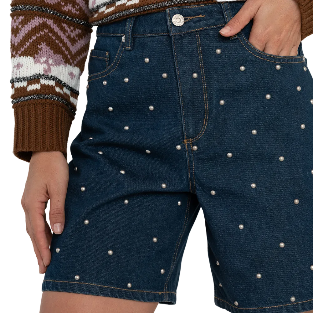 Naf Naf | Short Con Apliques Brillantes