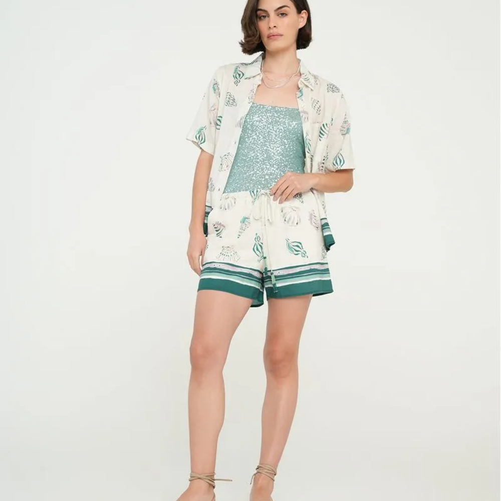 Naf Naf | Short Con Estampado Marino